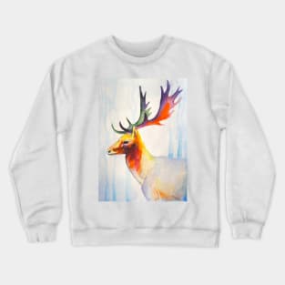 half-face deer Crewneck Sweatshirt